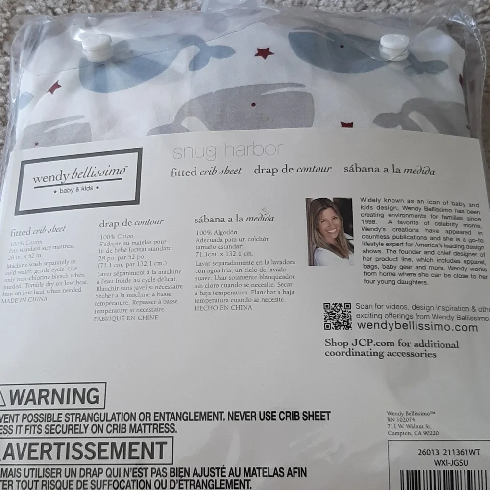 NIB Wendy Bellissimo fitted crib sheet